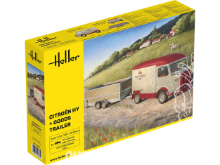 Heller maquette voiture 50331 Citroen HY + Goods Trailer 1/24