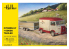 Heller maquette voiture 50331 Citroen HY + Goods Trailer 1/24