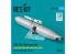 ResKit kit armement Avion RS72-0470 Nacelle de canon SUU-16A de 20 mm ouverte pylône central F-4 Phantom II C, D 1 pièce 1/72