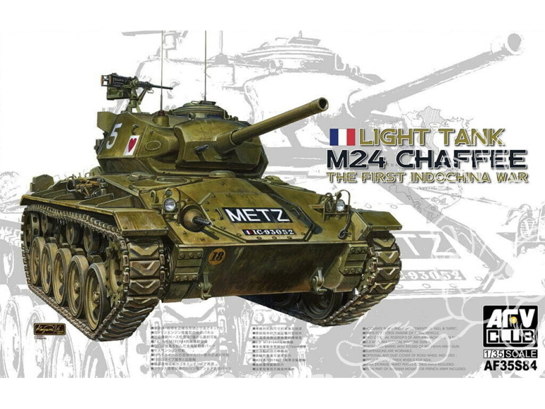 AFV maquette militaire 35S84 M-24 CHAFFEE 1er Régiment De Chasseurs À Cheval armée Française INDOCHINE 1/35