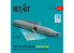 ResKit kit armement Avion RS48-0470 Nacelle de canon SUU-16A de 20 mm ouverte pylône central F-4 Phantom II C, D 1 pièce 1/48