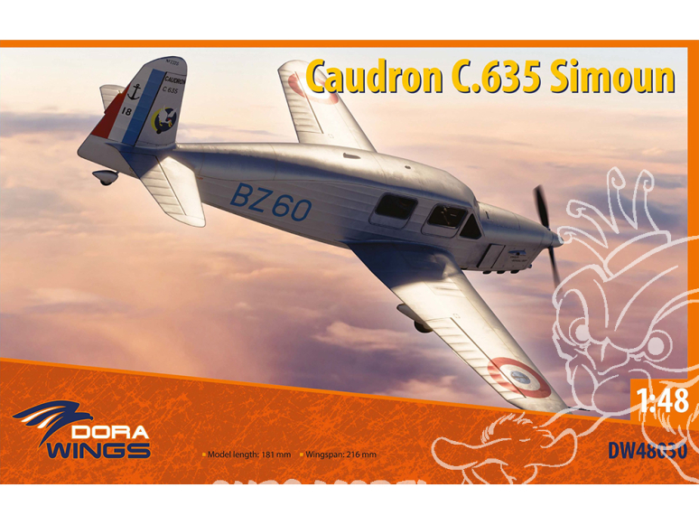 Dora Wings maquette avion DW48030 Caudron C.635 Simoun 1/48