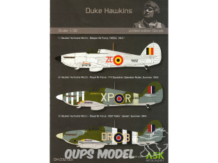 Decalques HMH DH-D32-001 Decals Hawker Hurricane 1/32