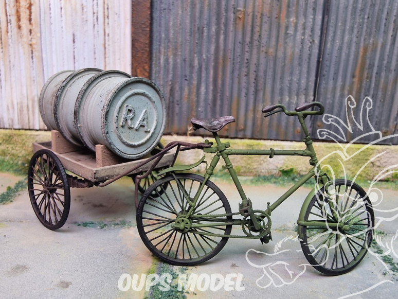 HD Models accessoire maquettes HDM32004 Bicyclette et chariot atelier de campagne Regia Aeronotica 1/32