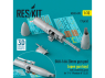 ResKit kit armement Avion RS32-0470 Nacelle de canon SUU-16A de 20 mm ouverte pylône central F-4 Phantom II C, D 1 pièce 1/32