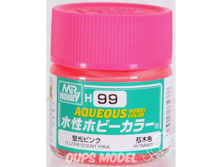 peinture maquette Mr Hobby H099 Rose fluorescent 10 ml