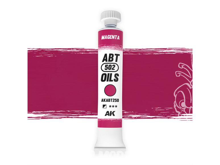 AK peinture a l'huile AKABT250 Magenta 20ml