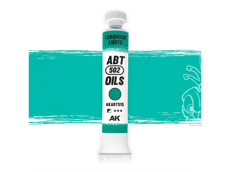 AK peinture a l'huile AKABT515 Turquoises Clair 20ml