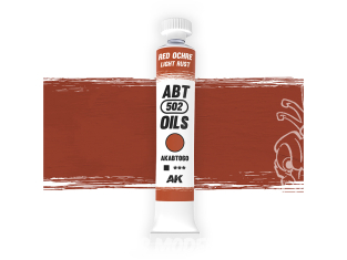 AK peinture a l'huile AKABT060 Ocre rouge rouille claire 20ml