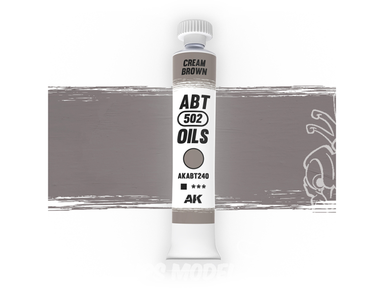 AK peinture a l'huile AKABT240 Crème Brune 20ml