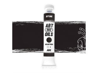 AK peinture a l'huile AKABT004 Bitume 20ml