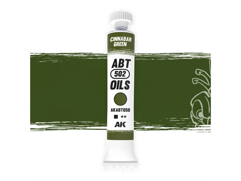 AK peinture a l'huile AKABT050 Vert cinabre 20ml