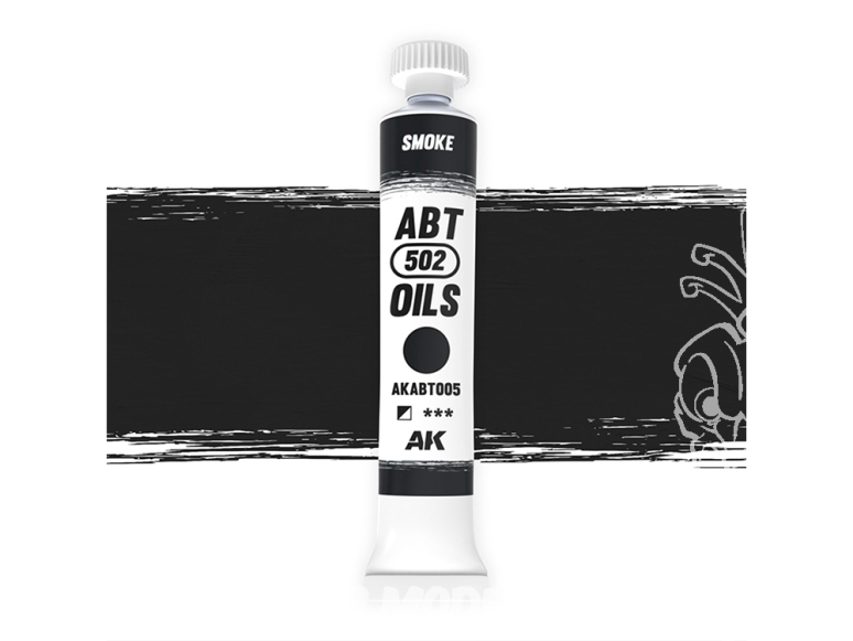 AK peinture a l'huile AKABT005 Fumée 20ml