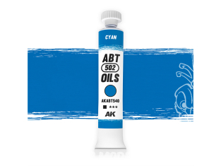 AK peinture a l'huile AKABT540 Cyan 20ml