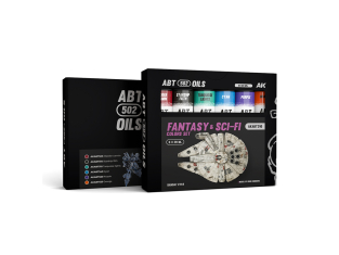 AK peinture a l'huile AKABT310 ENSEMBLE DE COULEURS FANTAISIE ET ​​SCIENCE-FICTION 6x20ml