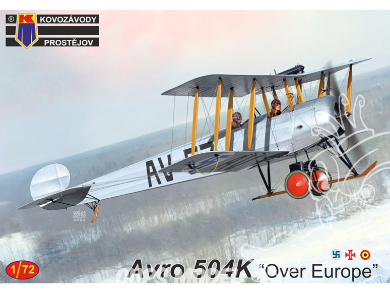 KP Model kit avion KPM0462 Avro 504K acec skis Au-dessus de l'Europe 1/72