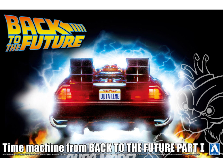 Aoshima maquette voiture 06436 DeLorean Retour vers le Futur Time machine Partie I 1/24