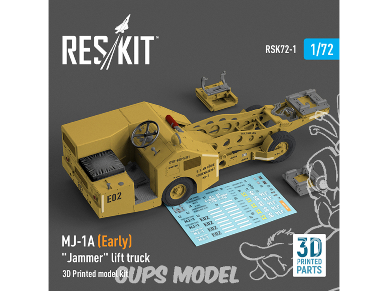 ResKit kit RSK72-0001 MJ-1A (Early) " Jammer " lift truck 3D Printed model kit 1/72