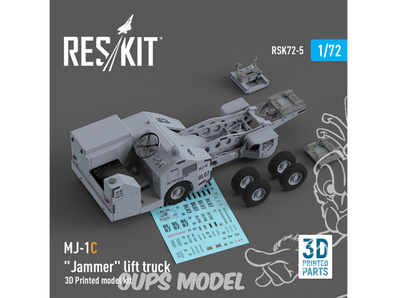 ResKit kit RSK72-0005 MJ-1C " Jammer " lift truck 3D Printed model kit 1/72