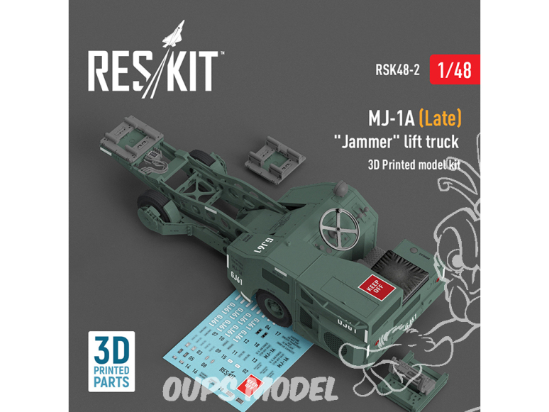 ResKit kit RSK48-0002 MJ-1A (LATE) " Jammer " lift truck 3D Printed model kit 1/48