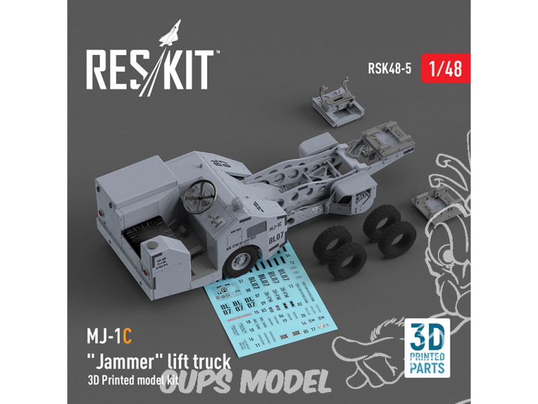 ResKit kit RSK48-0004 MJ-1B/C " Jammer " lift truck 3D Printed model kit 1/48