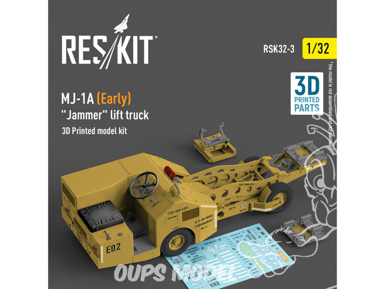 ResKit kit RSK32-0003 MJ-1A (Early) " Jammer " lift truck 3D Printed model kit 1/32