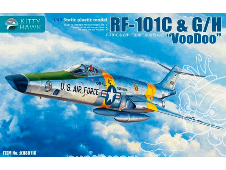 Kitty Hawk maquette avion 80116 Mc DONNELL RF-101C G/H "VOODOO" 1970 1/48