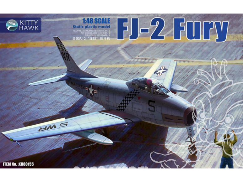 Kitty Hawk maquette avion KH80155 NORTH AMERICAN FJ-2 "FURY" - 1955 1/32