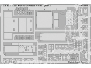 EDUARD photodecoupe avion 32351 Caisses et outils Bf 109 1/32