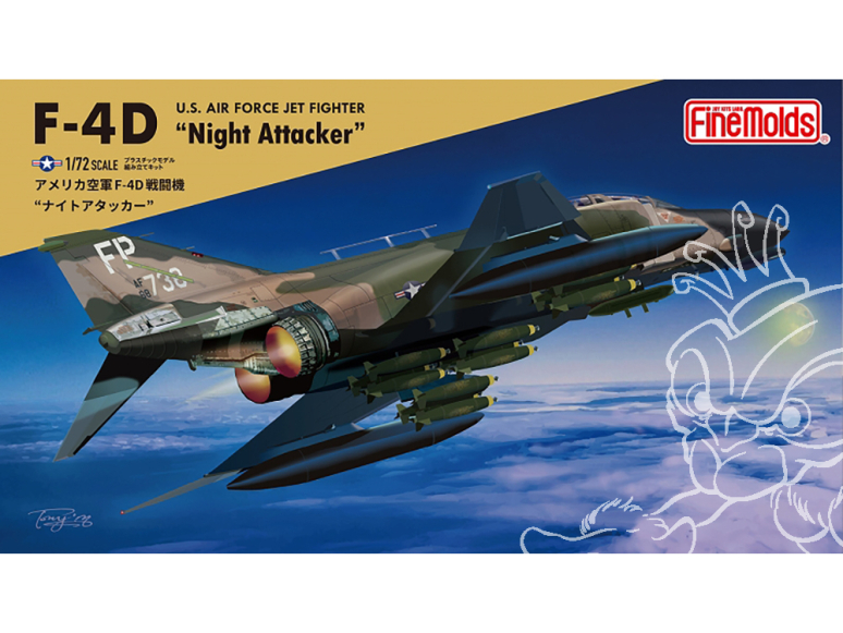 Fine Molds avion 72747 Avion de combat F-4D de l'US Air Force Attaquant de nuit 1/72