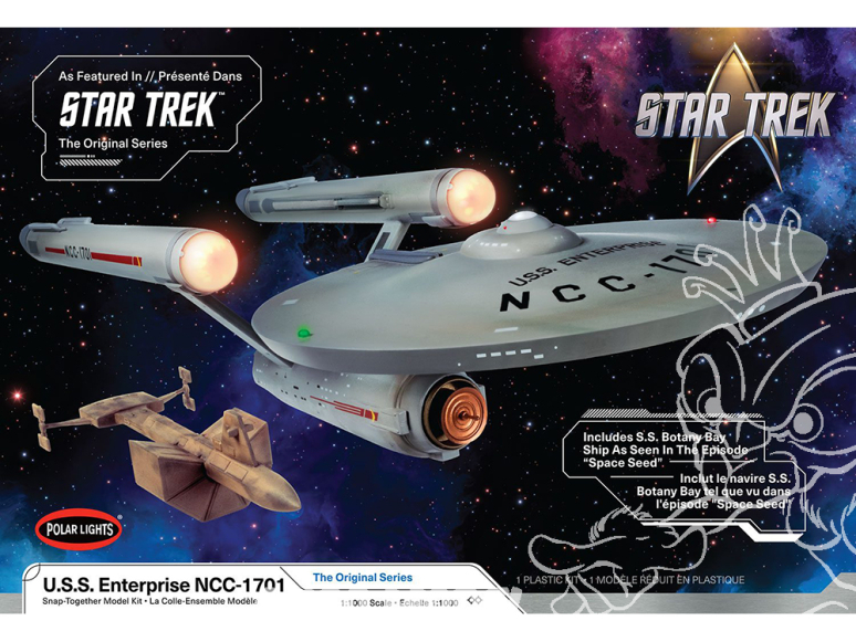 Polar Lights maquette espace 1000 The Original Series U.S.S. Enterprise NCC-1701 1:1000