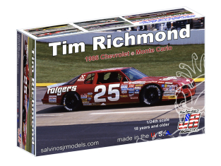 JR Models maquette voiture HMC1986TRM Tim Richmond 1986 Folgers Hendrick Motorsports Chevrolet Monte Carlo 1/24