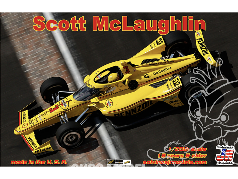 JR Models maquette voiture PIMS2023SMI Scott McLaughlin 2023 INDYCAR 1/20