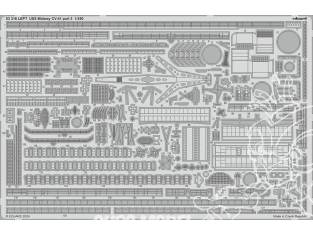 Eduard photodecoupe bateau 53316 USS Midway CV-41 Partie 3 Trumpeter 1/350