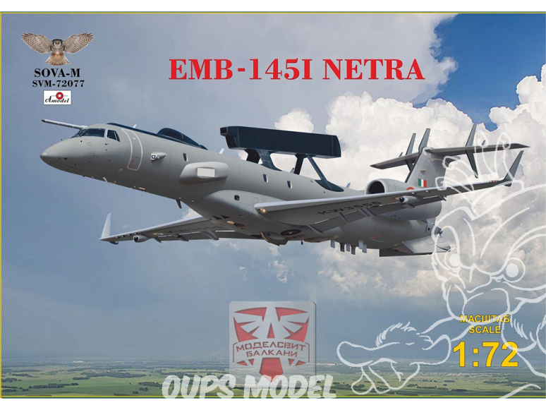 SOVA-M maquette avion 72077 EMB 145I NETRA Indian AEW&CS aircraft 1/72