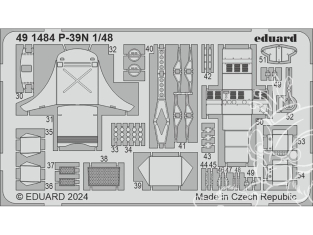 EDUARD photodecoupe avion 491484 Amélioration P-39N Arma Hobby 1/48