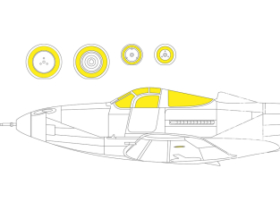 Eduard Express Mask EX1074 P-39N TFace Arma Hobby 1/48