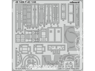 EDUARD photodecoupe avion 491486 Amélioration F-4C Phantom Hobby 2000 / Academy 1/48