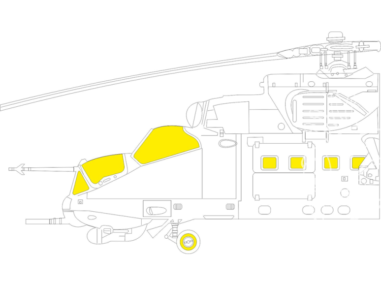 Eduard Express Mask EX1072 Mi-24P TFace Trumpeter 1/48