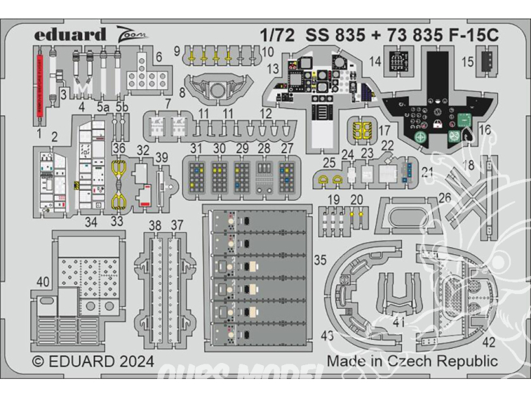 Eduard photodecoupe avion SS835 Zoom amélioration F-15C Fine Molds 1/72