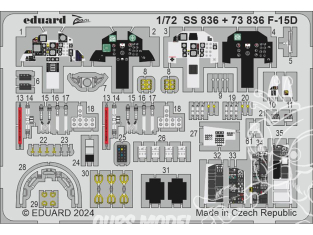 Eduard photodecoupe avion SS836 Zoom amélioration F-15D Fine Molds 1/72