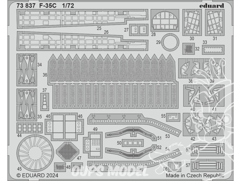 Eduard photodecoupe avion 73837 Amélioration F-35C Italeri 1/72