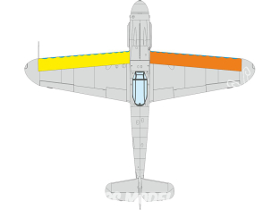 Eduard Express Mask CX676 Messerschmitt Bf 109G bord d'attaque lignes ondulées 1/72