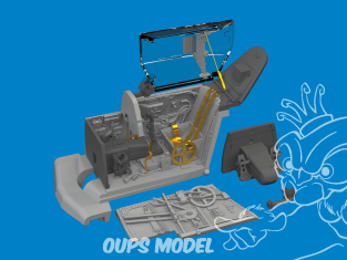 Eduard kit d'amelioration brassin Print 672388 Cockpit Messerchmitt Bf 109G-10 Eduard 1/72