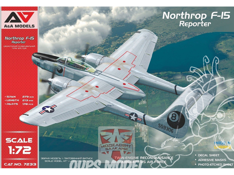 AA Models maquette avion 7233 Northrop F-15A Reporter 1/72