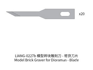 Liang Model outillage 0227B Lames de rechange x20 pour outil à graver les briques pour dioramas 1/35