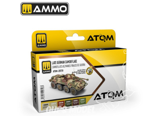 MIG peinture Atom 20728 Set Camouflage Allemand fin de Guerre 6 x 20ml