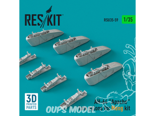 ResKit RSU35-0059 Derniers pylônes AH-64 « Apache » pour kit Meng imprimé en 3D) 1/35