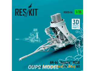 ResKit RSU35-0056 Canon à chaîne M230 AH-64 Apache en position de vol kit Meng imprimé 3D 1/35