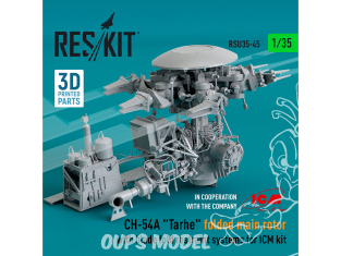 ResKit RSU35-0045 Rotor principal repliable CH-54A Tarhe avec systèmes de retenue des pales kit ICM imprimé 3D 1/35